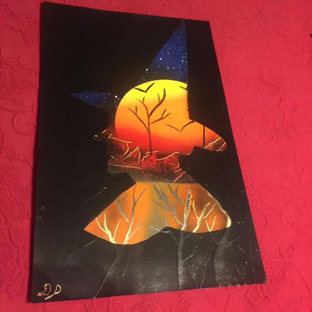 Witch spray paint art